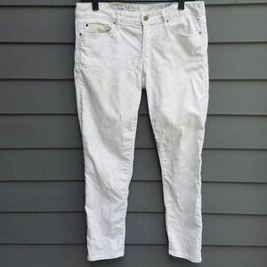 Gap 1959 Always Skinny Off white on Off white floral Jeans size 30